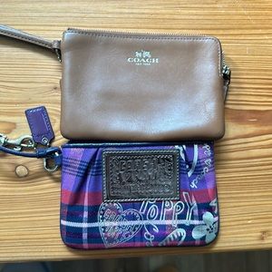 Set of 2 coach wristlets